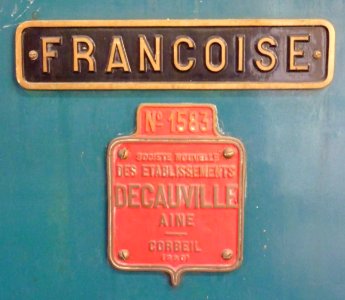 Decauville locomotive N° 1583 of 1915 0-6-0 'Francoise'