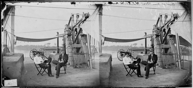 Deck of gunboat Hunchback, U.S.N - NARA - 525021