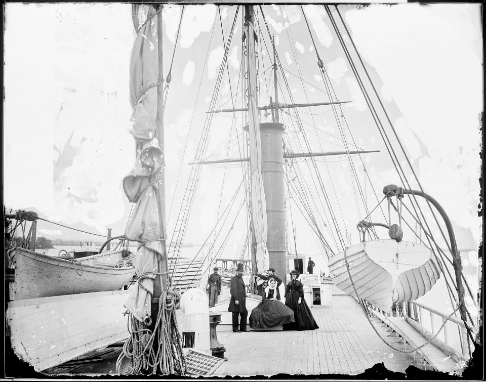 Deck view of steamer Hudson, first blockade runner captured. - NARA - 528930
