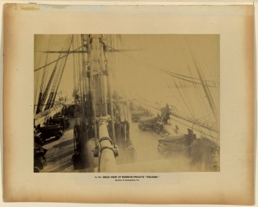 Deck view of Russian frigate Osliaba, harbor of Alexandria, Va. LCCN2004677115