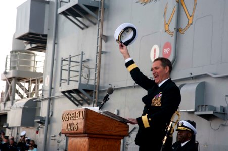 Decommissioning of the amphibious assault ship USS Peleliu (LHA-5) at Naval Base San Diego 150331-N-DC018-161