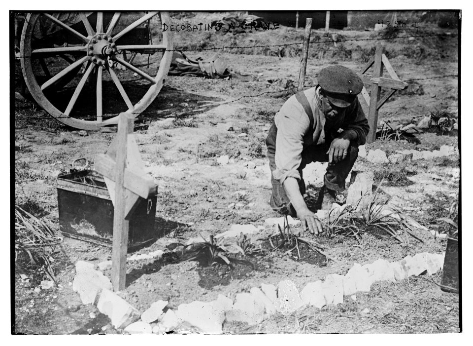 Decorating a grave LCCN2014704935