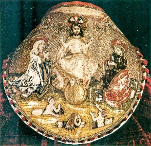 Decorative embroidery on Jón Arason's episcopal cope