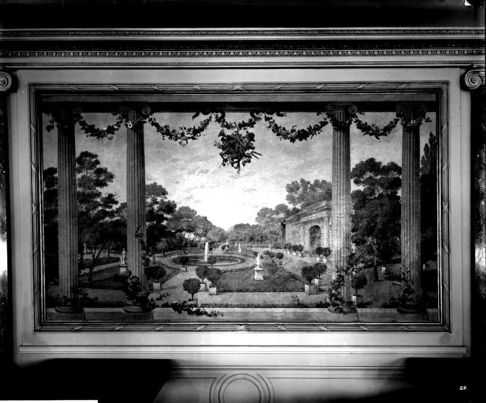 Decorative painting in the First Class Dining Saloon on the 'Aquitania' (1914) RMG G10814