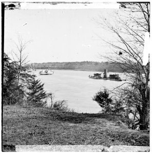 Deep Bottom, Virginia. View on James River with double turreted monitor ONODAGA in the foreground LOC cwpb.01905 photo
