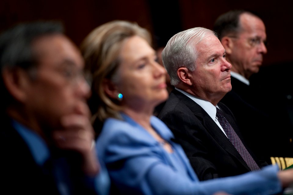 Defense.gov News Photo 100617-N-0696M-202 - Secretary of Energy Steven Chu Secretary of State Hillary Rodham Clinton Secretary of Defense Robert M. Gates and Chairman of the Joint Chiefs of