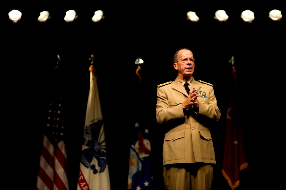 Defense.gov News Photo 100802-N-0696M-056 - Chairman of the Joint Chiefs of Staff Adm. Mike Mullen U.S. Navy addresses the audience at the National Guard Bureau Family Workshop and Youth