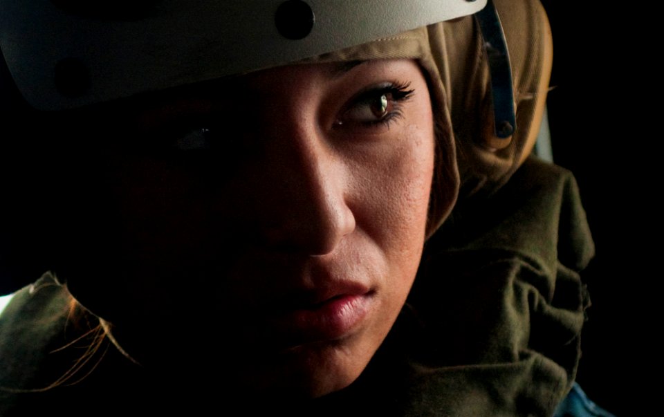 Defense.gov News Photo 100703-N-5319A-000 - U.S. Navy sailor waiting aboard a Marine Corps CH-46 Sea Knight helicopter headed to Ancon beach Peru