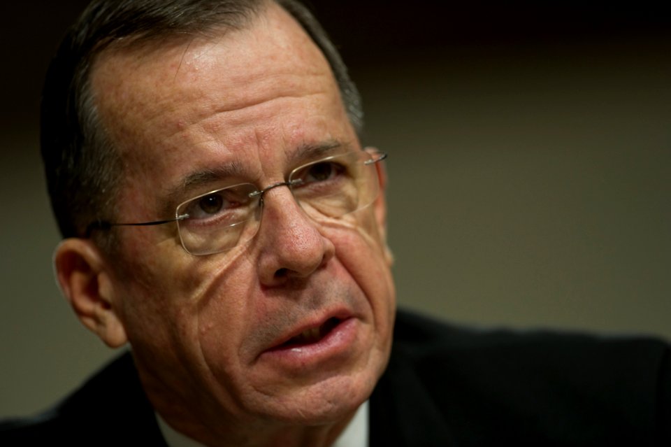 Defense.gov News Photo 101202-N-0696M-078 - Chairman of the Joint Chiefs of Staff Adm. Mike Mullen testifies before the Senate Armed Services Committee on Dec. 2 2010. Mullen was joined by
