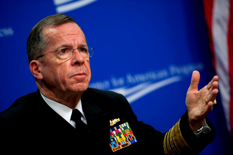 Defense.gov News Photo 101201-N-0696M-047 - Chairman of the Joint Chiefs of Staff Adm. Mike Mullen U.S. Navy addresses the Center for American Progress on the current military-to-military