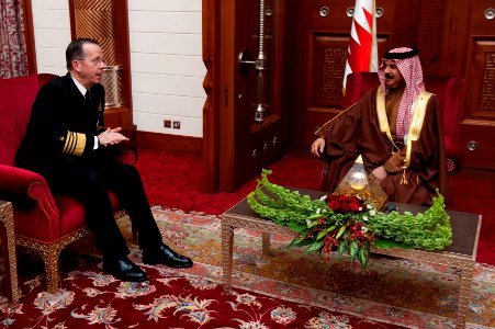 Defense.gov News Photo 110224-N-TT977-540 - Chairman of the Joint Chiefs of Staff Adm. Mike Mullen U.S. Navy visits Manama Bahrain on Feb. 24 2011. Mullen is on a weeklong trip through