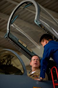 Defense.gov News Photo 110712-N-TT977-203 - Chairman of the Joint Chiefs of Staff Adm. Mike Mullen tours a Chinese People s Liberation Army Air Force PLAAF Sukhoi Su-27 Fighter in Shandong