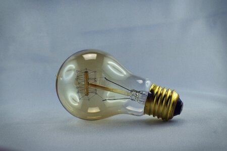 Retro lamp bulbs close up