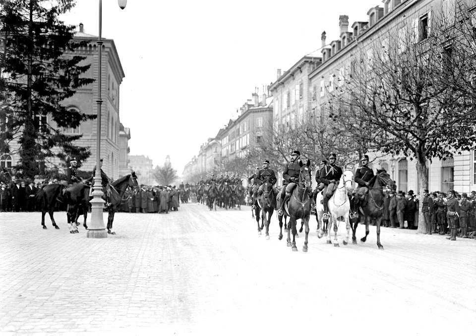 Defilee Gebirgs-Brigade Bundeshaus - CH-BAR - 3237784