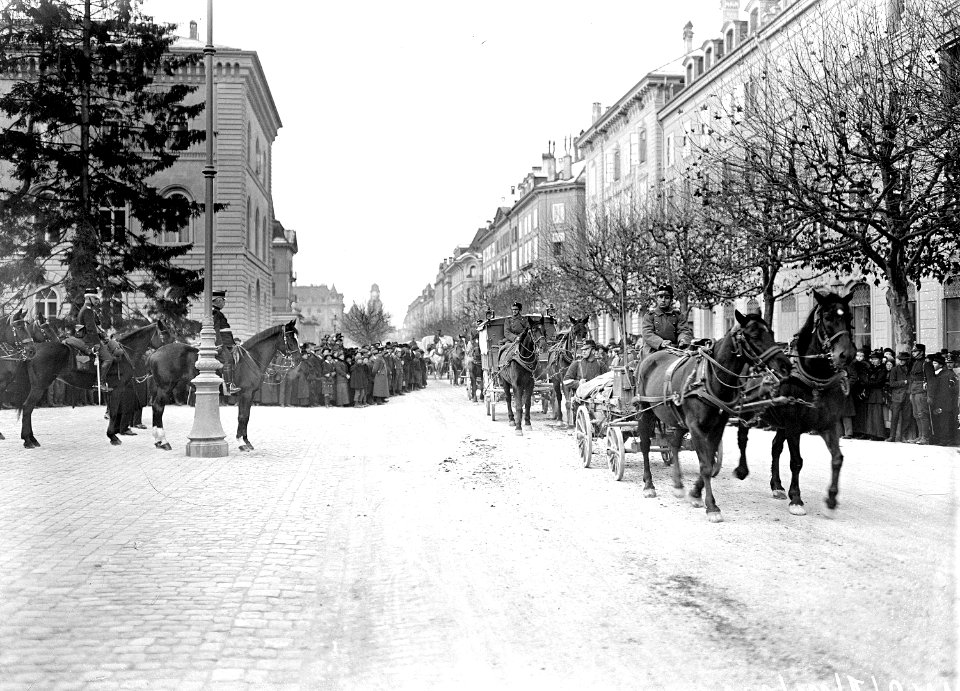 Defilee Gebirgs-Brigade Bundeshaus - CH-BAR - 3237783