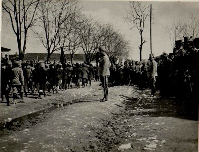 Defilierung der albanischen Jugend. Aufgenommen in Skutari. am 14. März 1916. (BildID 15533102)
