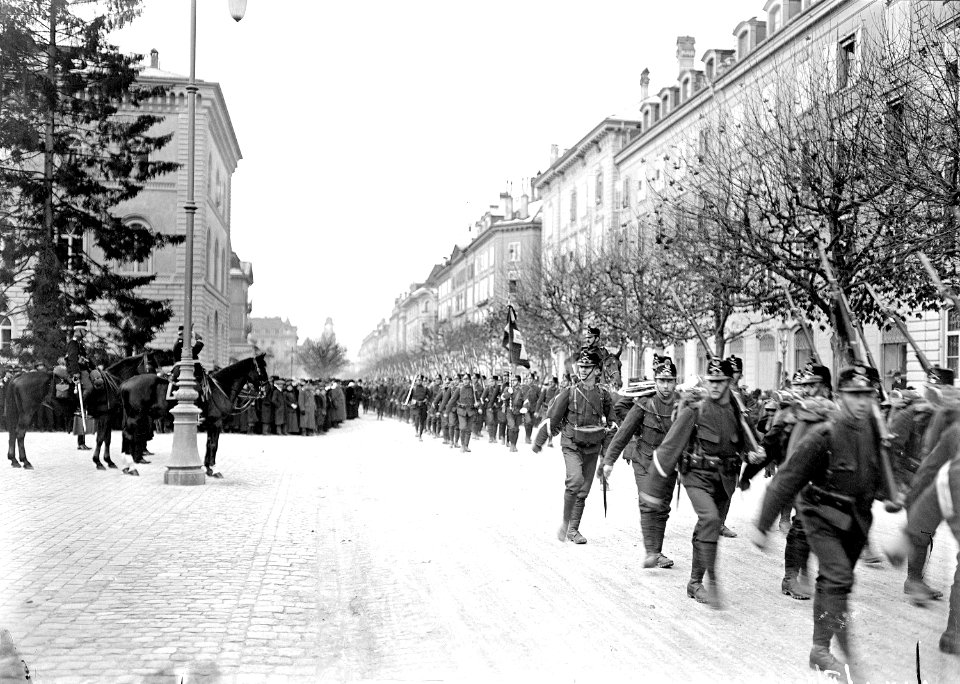 Defilee Gebirgs-Brigade Bundeshaus - CH-BAR - 3237785