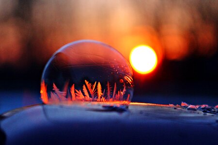 Ice crystal frozen bubble cold photo