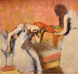 Degas, La Coiffure, ca. 1893, National Gallery, Oslo (2) (36329121671) (cropped)