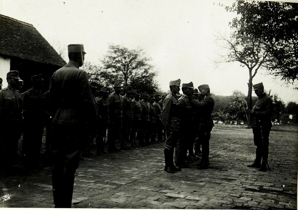 Dekorierung der Telegrafenabteilung in Pazua. (BildID 15586963)