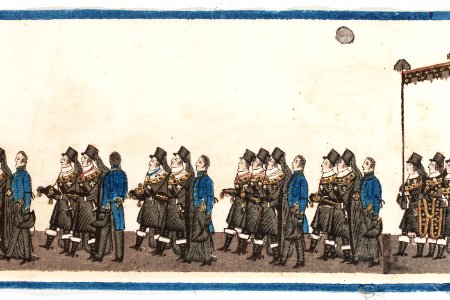 Del av begravningståg, 1844 - Livrustkammaren - 108206