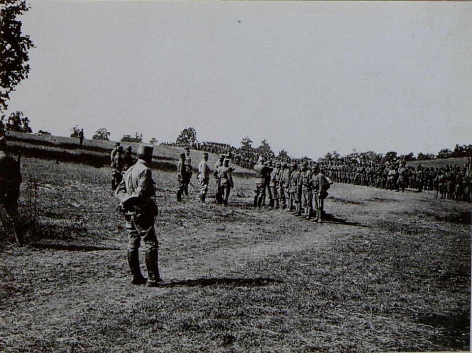 Dekorierung der Mannschaft des Landwehrinfanterieregimentes 24 (BildID 15456395)