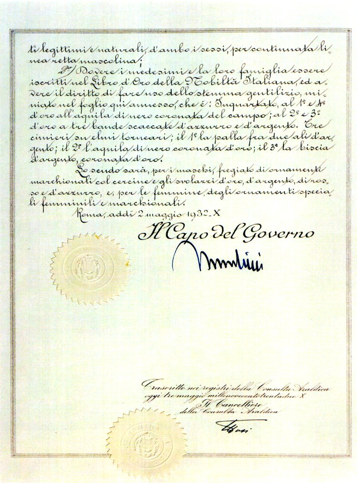 Dekret des Königreichs Italien 1932 - 2