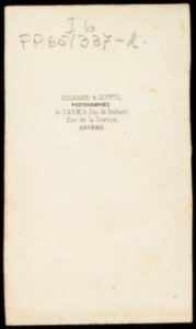 Delahaye & Sluyts - carte de visite, achterzijde (P 1965 0337 0002)