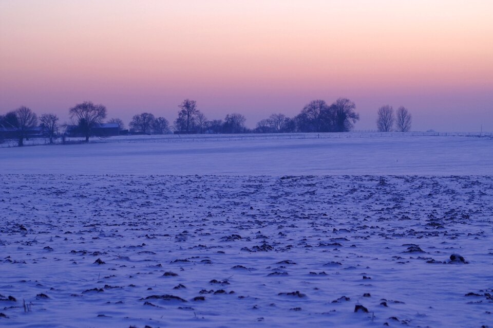 Dawn horizontal plane landscape