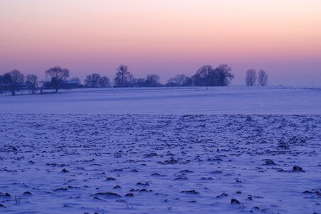 Dawn horizontal plane landscape photo
