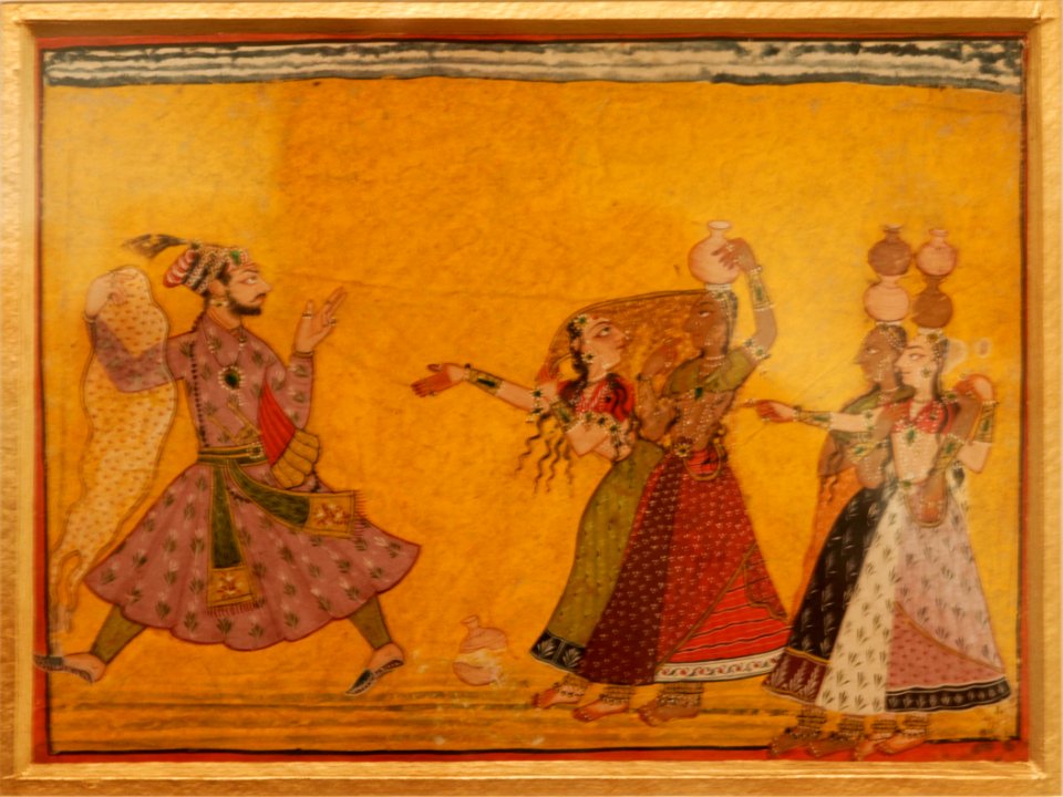 Delhi-National Museum-Hero taking the scarf of a milkmaid-20131006