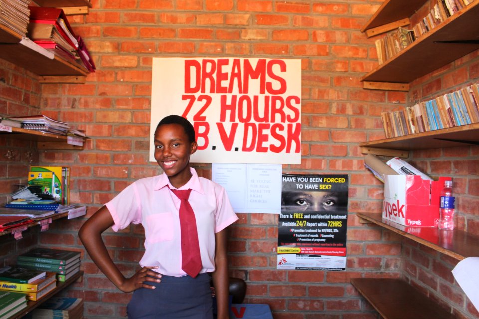 Delphine at her high school, Zimbabwe (36938574942)
