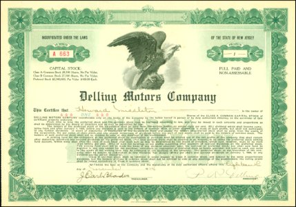 Delling Motors Company 1924