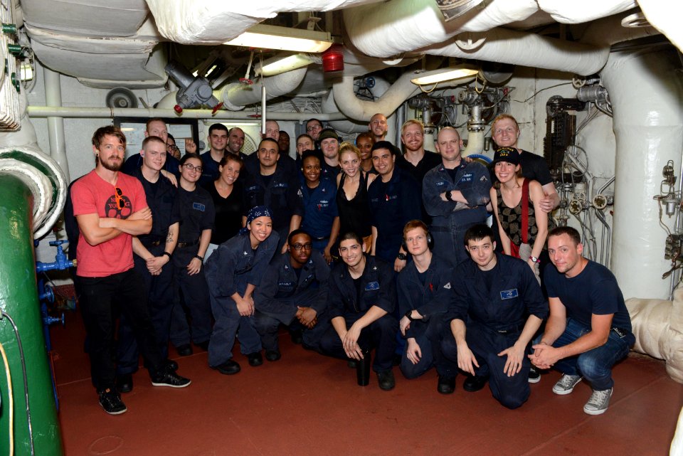 Delta Rae performs aboard USS Bataan 140726-N-JX484-031