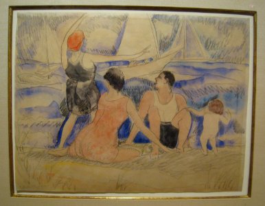 Charles Demuth - Man and Woman on the Beach, Provincetown, 1916