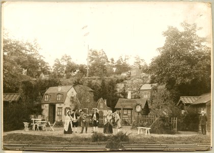 Den ena för den andra, Skansens sommarteater 1903. Föreställningsbild - SMV - H10 042