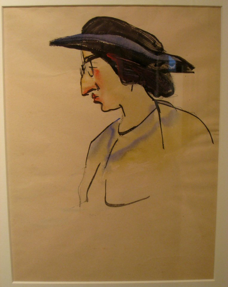 Charles Demuth - Portrait - Woman with Glasses, 1908