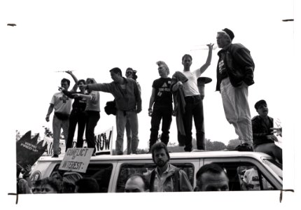 Demonstrators at the Storm the NIH Event (14358485404)