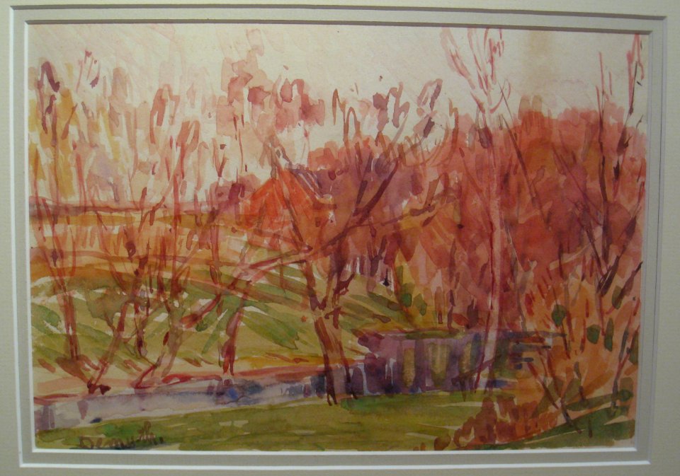 Charles Demuth - Landscape with Stream and Trees, 1912-1915
