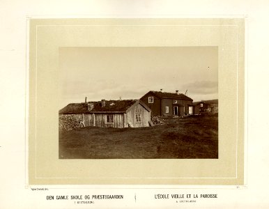 Den gamle skolen og prestegården i Kautokeino - Norsk folkemuseum - NF.15006-024 photo