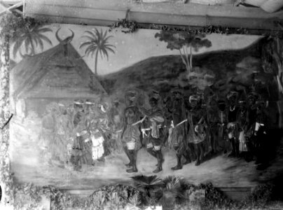 Den stora tavlan. Datum, 1919. Ort, Loewoek, Ost-Celebes. Luwuk. Indonesien - SMVK - 022189