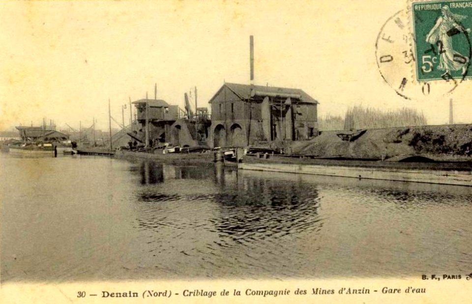 Denain - Gare d'eau et criblage des Mines d'Anzin
