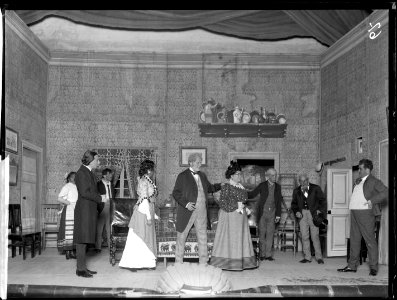 Den sjuke brorsonen, Södra teatern 1905. Föreställningsbild - SMV - ST015
