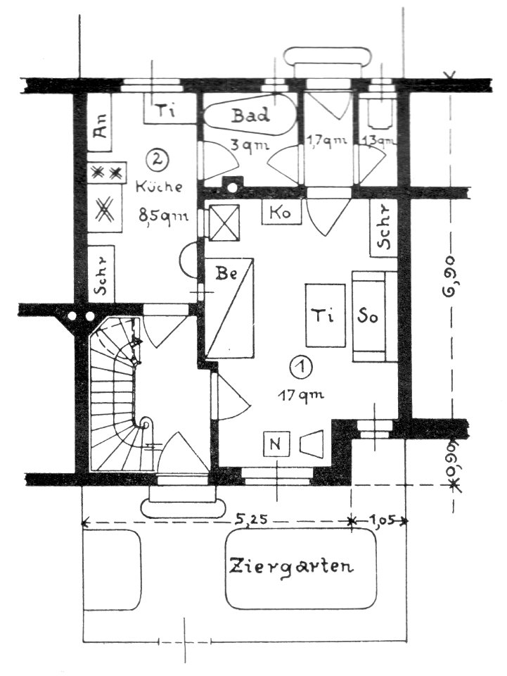 Die Wohnweise der Arbeiterfamilien in Bayern, Albert Lehr, 1911 (S. 78 - Abb. 31)