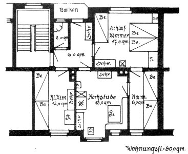 Die Wohnweise der Arbeiterfamilien in Bayern, Albert Lehr, 1911 (S.88 - Abb.35)