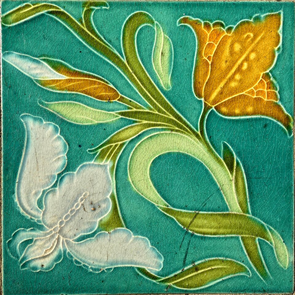 Art nouveau ceramic decorative