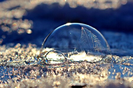 Frost bubble eiskristalle winter
