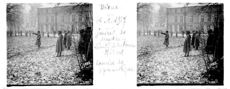 Dieue. 16-01-17. Général de Maud'huy. Lieutenant de Vaisseau Hébert - Fonds Berthelé - 49Fi677