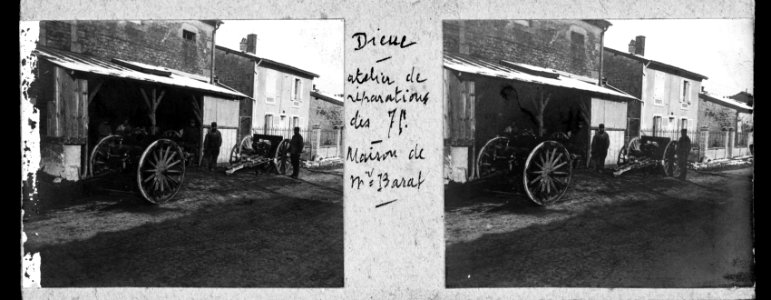 Dieue. Atelier de réparation des 75. Maison de M. Barat - Fonds Berthelé - 49Fi1602