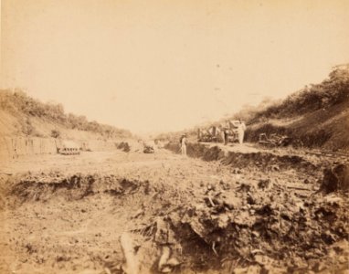 Digging Work in Progress on the French Construction of the Panama Canal (Aug. 1886)